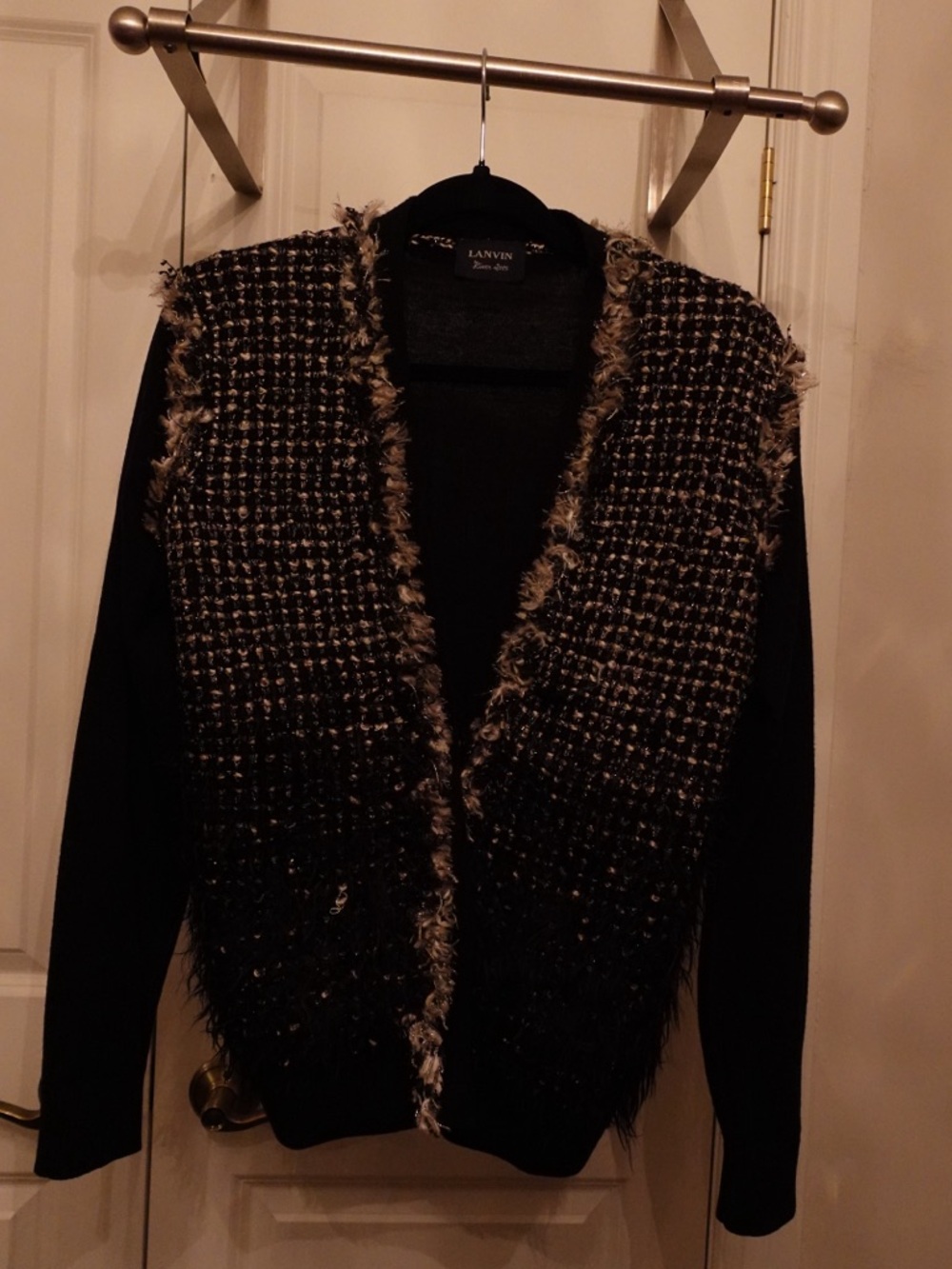 Black Lanvin Cardigan, Size 6/Medium
